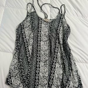 Black and White Patterned Tank Top